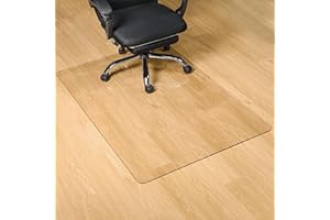 100pointONE Crystal Clear Office Chair Mat for Carpet or Hardwood, 1/5" Thick 48" x 40" Desk Chair Mat for Carpet or Hard Floor Use, Floor Protector Mat for Office Chair