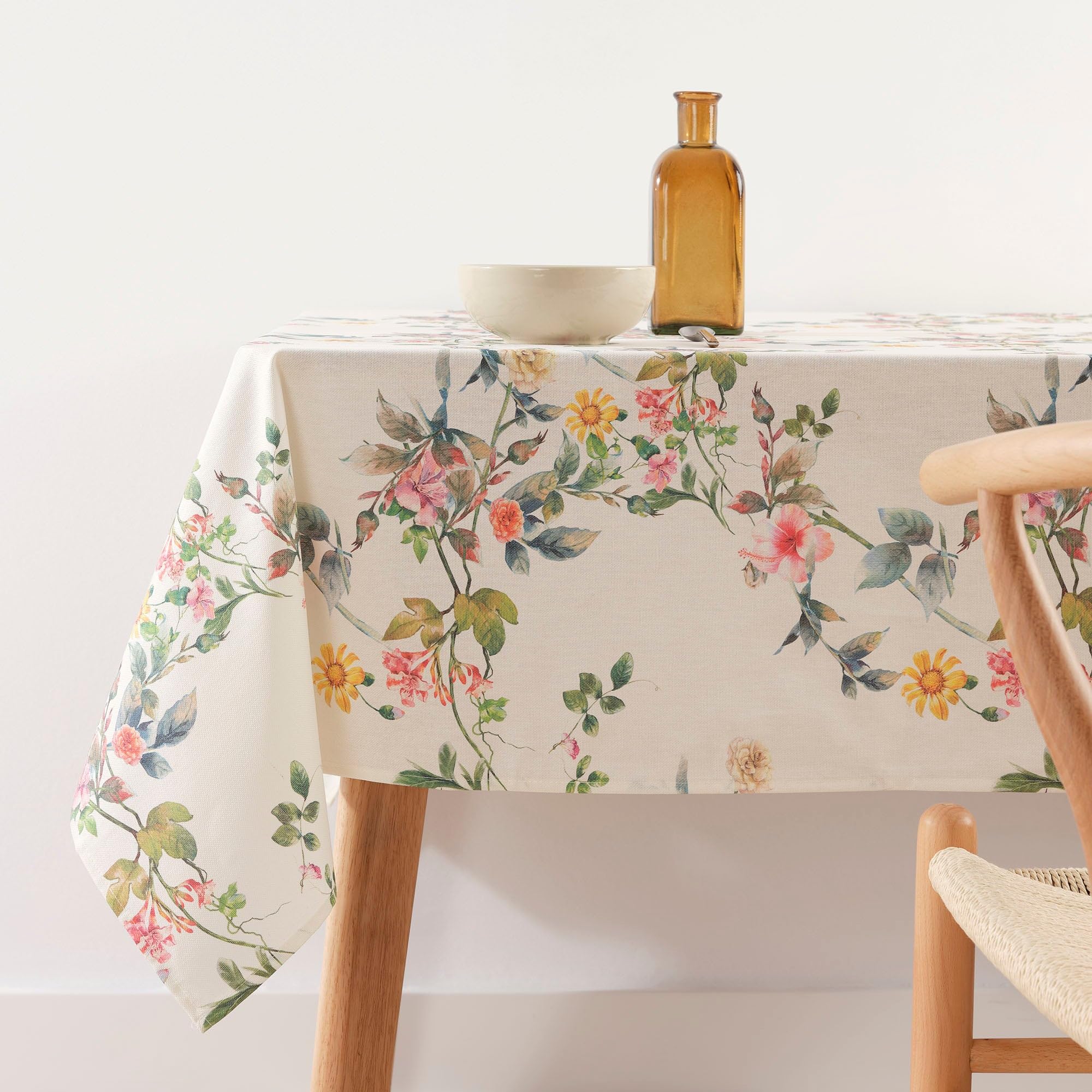 BELUM | Stain Resistant Tablecloth Size 100 x 140 cm - Extra Soft Touch Tablecloth Colour Multicolor - Tablecloth 100% Made in Spain Fabric 100% Organic Cotton - Tablecloth Model 0120-339