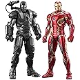 LonullyMege Ironman Action Figures Set 2-Pack 7 inch All Joints Movable Collectable Toys-Full Metal Painting with Lots of Accessories Suit-up Model(WM1 & MK45)