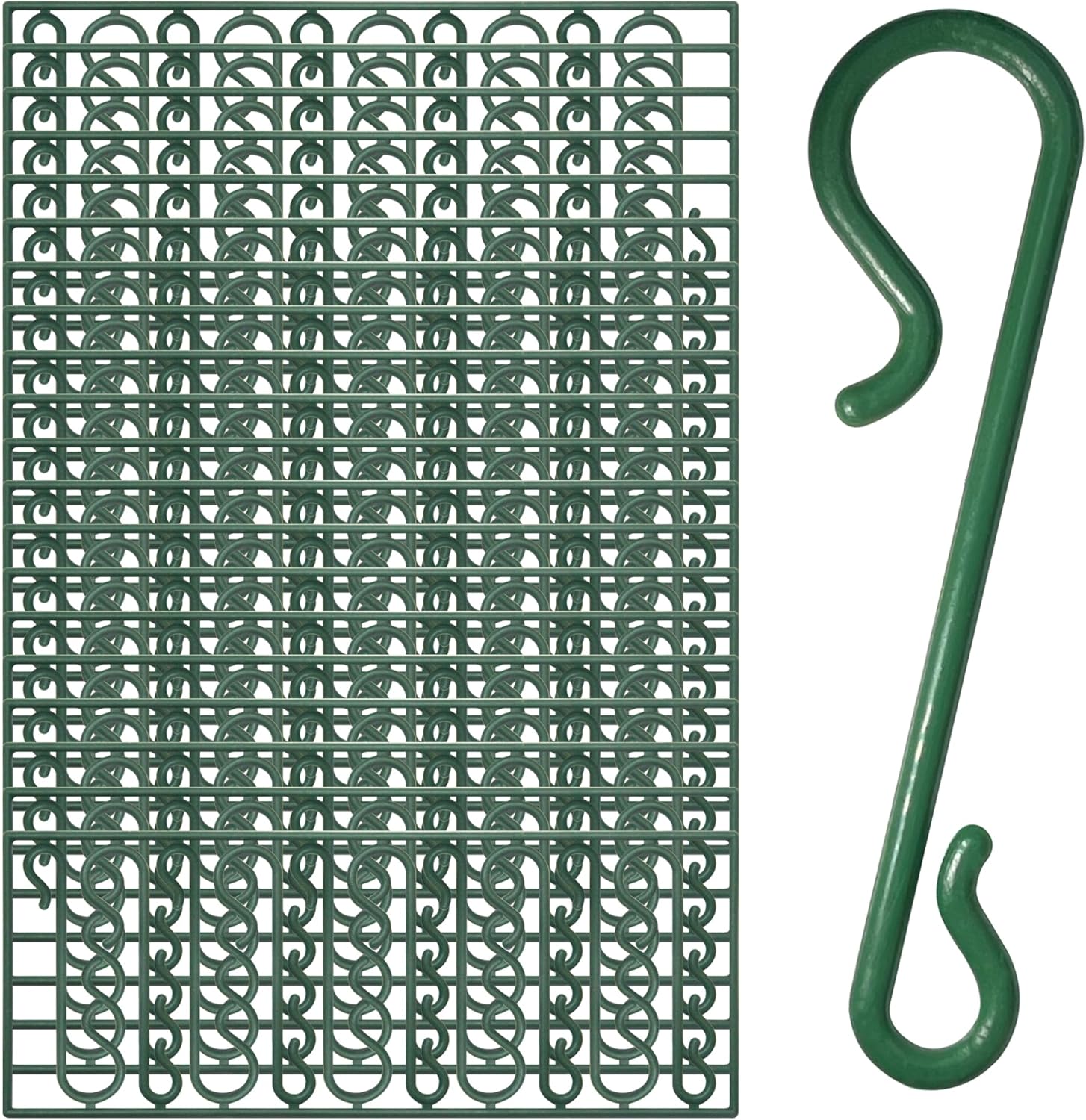Ornament Hooks - DIMUGE 200PCS Plastic Christmas Ornament Hooks Mini Hangers for Xmas Tree,Home Decoration, and Christmas Wreath.(Green)