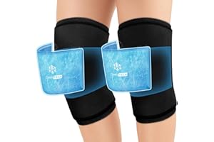 ComfiTECH Dual-Gel Pack Knee Ice Sleeve with Extended 30-Minute Cooling, Detachable Ice Pack & Flexible Reusable Gel Ice Wrap