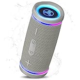 TREBLAB HD77 - Bluetooth Speaker Designed for Outdoor Activity & Travel - Loud 360° Stereo Sound with Punchy Bass, Waterproof, 20H Battery, Gift Ready Portable Wireless Speaker for Home, Beach, Pool