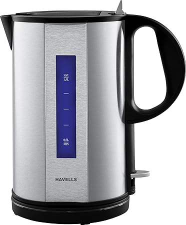 Havells Titania 1.5L 2200-Watt Stainless Steel Kettle (Black)