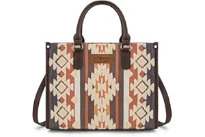 MONTANA WEST Wrangler Chenille Tote Bag for Women Western Women's Crossbody Handbags Aztec Top-handle Bags