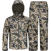 UIIHUNT Hunting Clothes for Men with Fleece Lining: Safety Strap Compatible Water Resistant Silent Hunting Jacket and Pants