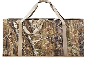Quovexa Decoy Bag, 12 Slot Duck Decoy Bag with Bottom Drains, Padded Shoulder Strap Duck Hunting Bag, Decoy Bags, Duck Hunting Accessories, Waterfowl Blind Bag to Protect Duck Decoys, Hunting Gear