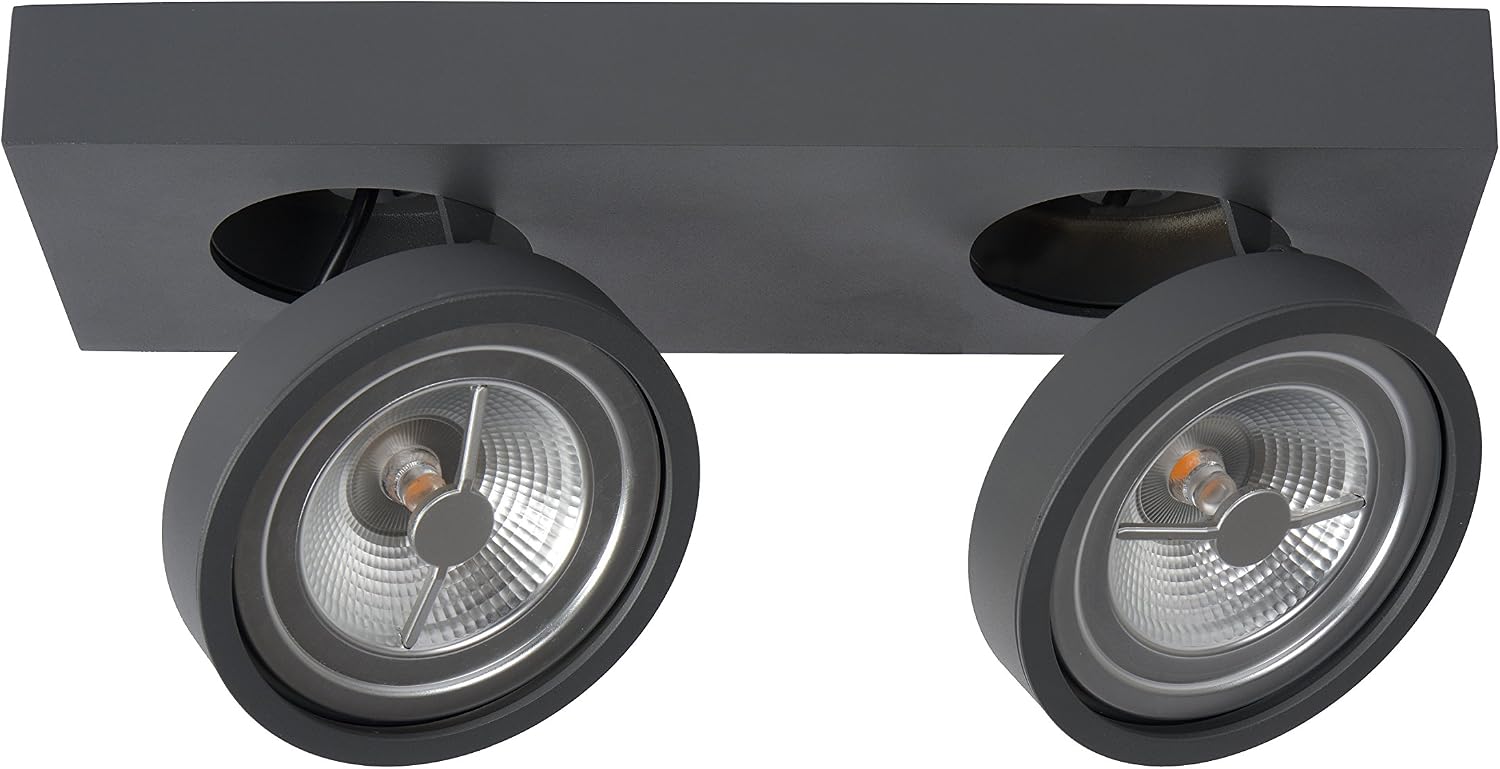 Lucide Ceiling Spotlight, Aluminum, G53 (AR111), 20 W, Grey - Image 3
