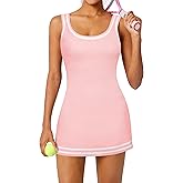 TQD Tennis Dress for Women Athletic Striped Knitted Sweater Tank Mini Active Casual Club Golf Dresses 2026 Trendy