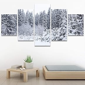 SIGNWIN 5 Panel Canvas Wall Art Modern Art...