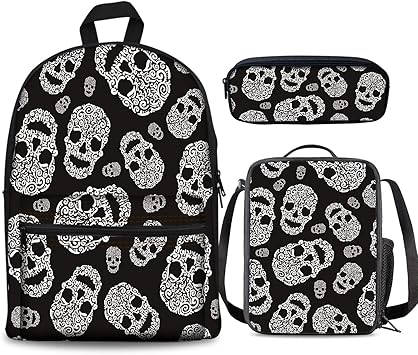 black skull backpack