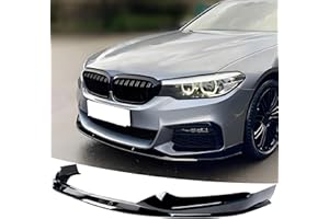 NEESPOC Front Bumper Lip Splitter Spoiler Fit for BMW 5 Series G30 M Sport M550i/ 530e/ 530i/ 540i 2017 2018 2019 2020 Painted Gloss Black Accessories Air Chin Body Kit