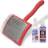 Chris Christensen Grooming Kit for Goldendoodles, Labradoodles, Poodles with Big G Dog Slicker Brush, Ice on Ice Detangling S