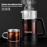 Sivaphe 350ml French Press Coffee Maker Borosilicate Glass Black Plunger view 5