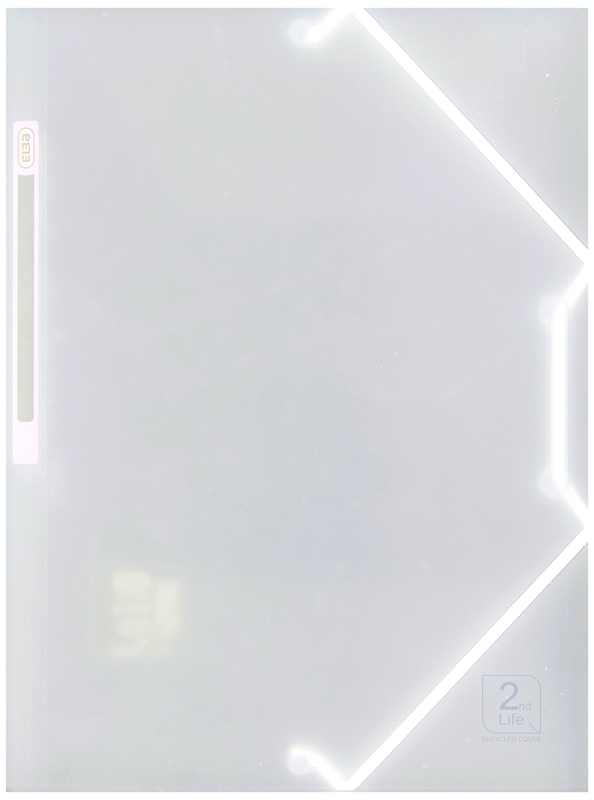 Elba 400059426 A4 2nd Life 3-Flap Recycled Folder - Clear