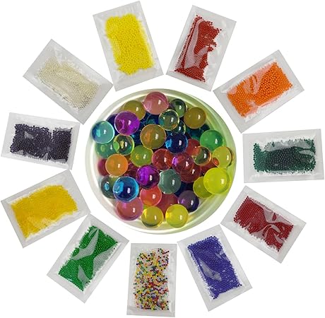 Amazon ぷよぷよボール Kakoo 11パック 純色と混合色 水晶泥 ゼリーボール 水で膨らむビーズ 水植物 植物栽培用 縁日 ガーデニング 縁日用品 おもちゃ