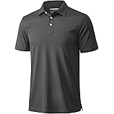 MAGCOMSEN Men's Polo Shirts 3 Buttons Casual Work T Shirts Quick Dry Short Sleeve Golf Shirt Pique Jersey Outdoor Performance