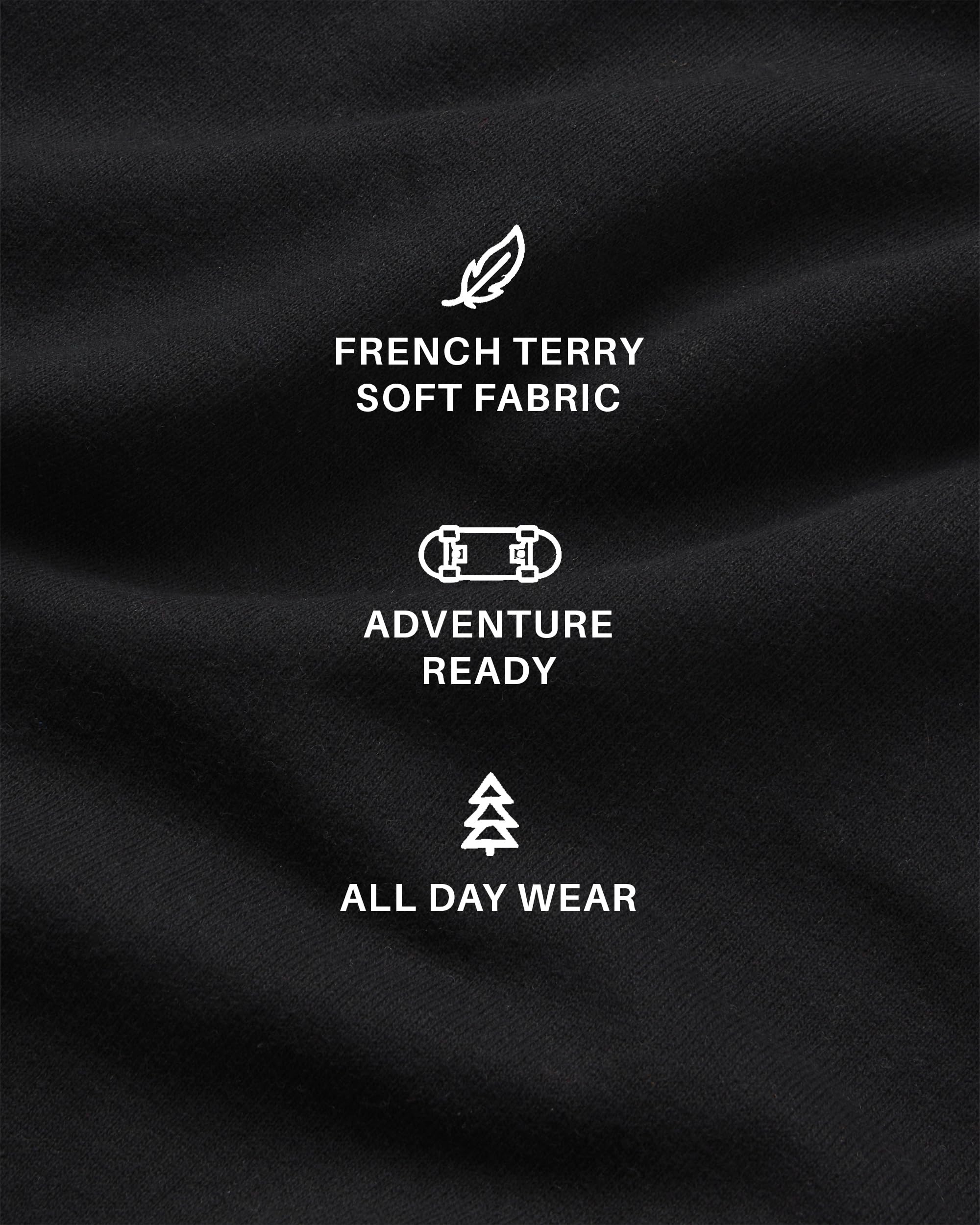 JOE BOXER Black French Terry Sweatpants, Girls Joggers Sweats 10-12 (Black, Large)