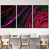 3 Piece Framed Canvas Wall Art 3D Contemporary Canvas Prints Home Artwork Decoration for Living Room,Bedroom - 16