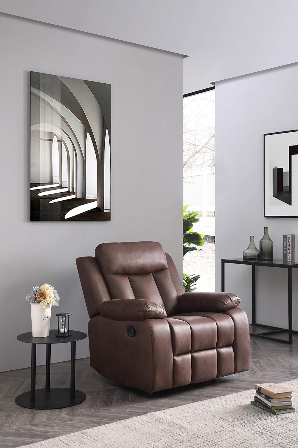 microfiber sofa and loveseat on Amazon Com Betsy Furniture Microfiber Fabric Recliner Set Living Room Set In Brown Sofa Loveseat Chair Pillow Top Backrest And Armrests 8028 Glider Chair Furniture Decor