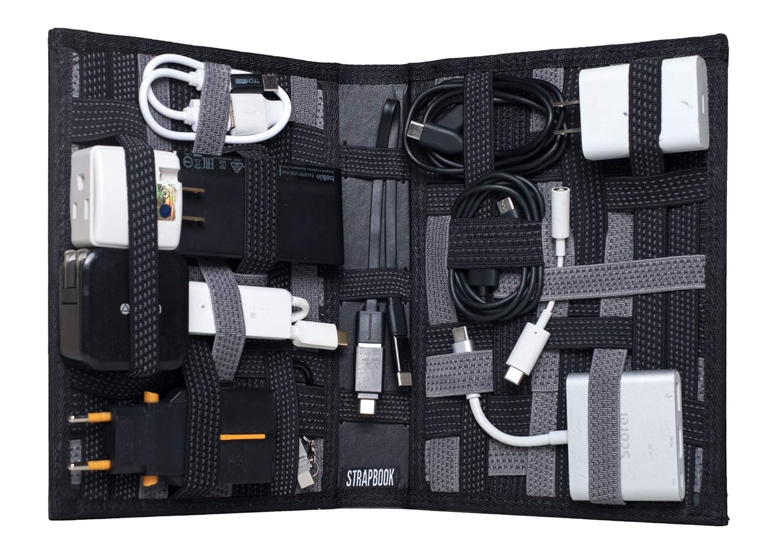 Strapbook Elastic Grid Organizer Book for Electronics