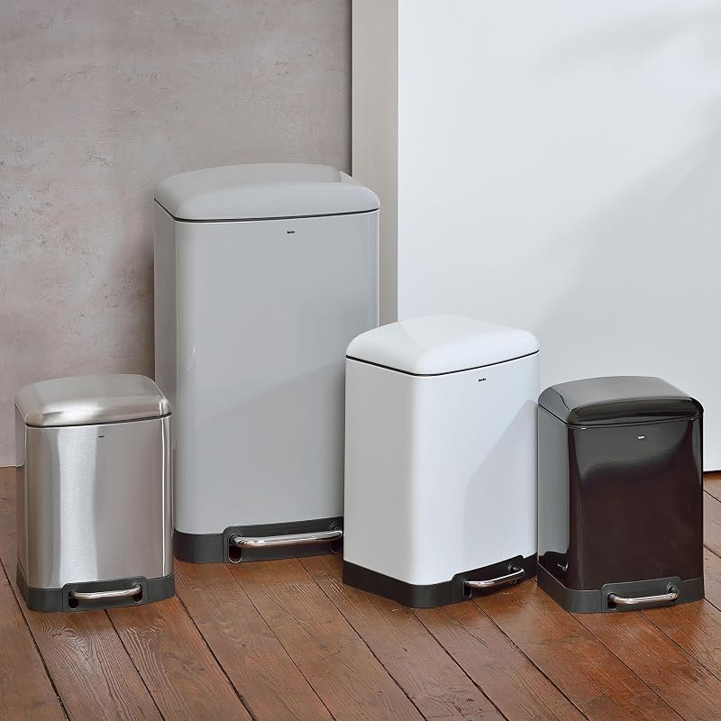 Cestino a pedale 6 l, cestino per cosmetici con coperchio Silent Close, chiusura automatica DAVINO, cestino da bagno in acciaio inox con secchio interno, opaco — foto 8 di 8