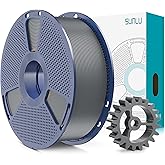 SUNLU PLA+2.0 3D Printer Filament, Grey, 1KG | Upgraded PLA+ Filament 1.75mm, Tougher &amp; Stronger, Neatly Wound, +/-0.02mm Accuracy