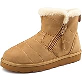 CENNID Women's Winter Snow Boots Wide Waterproof Warm Fur Lined Slip on Ankle Booties Orthopedic Boots Outdoor Insulated Winter Shoes