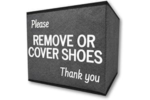 RE GOODS Shoe Covers Box | Disposable Shoe Bootie Holder For Realtor Listings and Open Houses | Please Cover or Remove Shoes Bin | Shoe Bootie Box