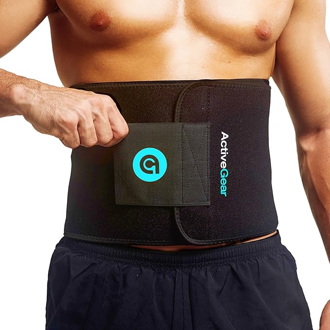 ActiveGear Neoprene Sweat Belt Waist Trimmer Belt For Men and Women For