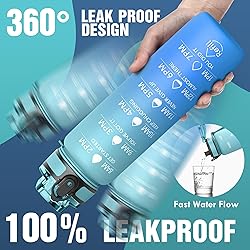 OLDLEY Water Bottles, 32oz Motivational Sports