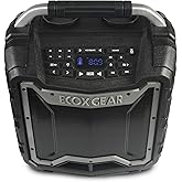 ECOXGEAR EcoTrek Rugged Waterproof Floating Portable Bluetooth Wireless 100 Watt Stereo Smart Speaker and PA System (Gray)