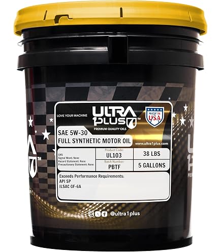 Ultra1Plus SAE 5W-40 Full Synthetic Motor Oil - API SP, 5 Gallon Pail (US-Made)