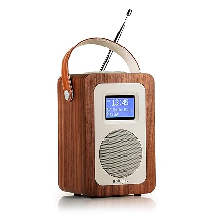 Steljes Radio Digital DAB DAB+ FM UKW, Küchenradio Retro Design, Tragbar mit Bluetooth Lautsprecher HiFi-Audio, Portable Weck