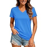 TACVASEN Women's V-Neck T Shirts Short Sleeve UPF 50+ Sun Protection Performance Quick Dry Athletic Workout Tee Tops