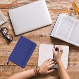 Lefute A6 Notebooks Pocket Note Pad Hardback 160 Pages Blue PU Leather Cover view 7