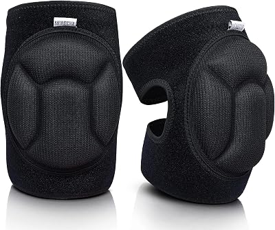 Monbessi Knee Pads 20MM Thick Foam Work Garden Construction Cleaning Black