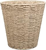woodluv Round Waste Paper Basket Bin 25 cm Diameter Handwoven Paper Rope
