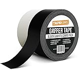 Tape King Gaffers Tape (2-Pack) Premium Professional Grade, 2 Inch X 30 Yards each (Black & White Combo Gaffer Pack)