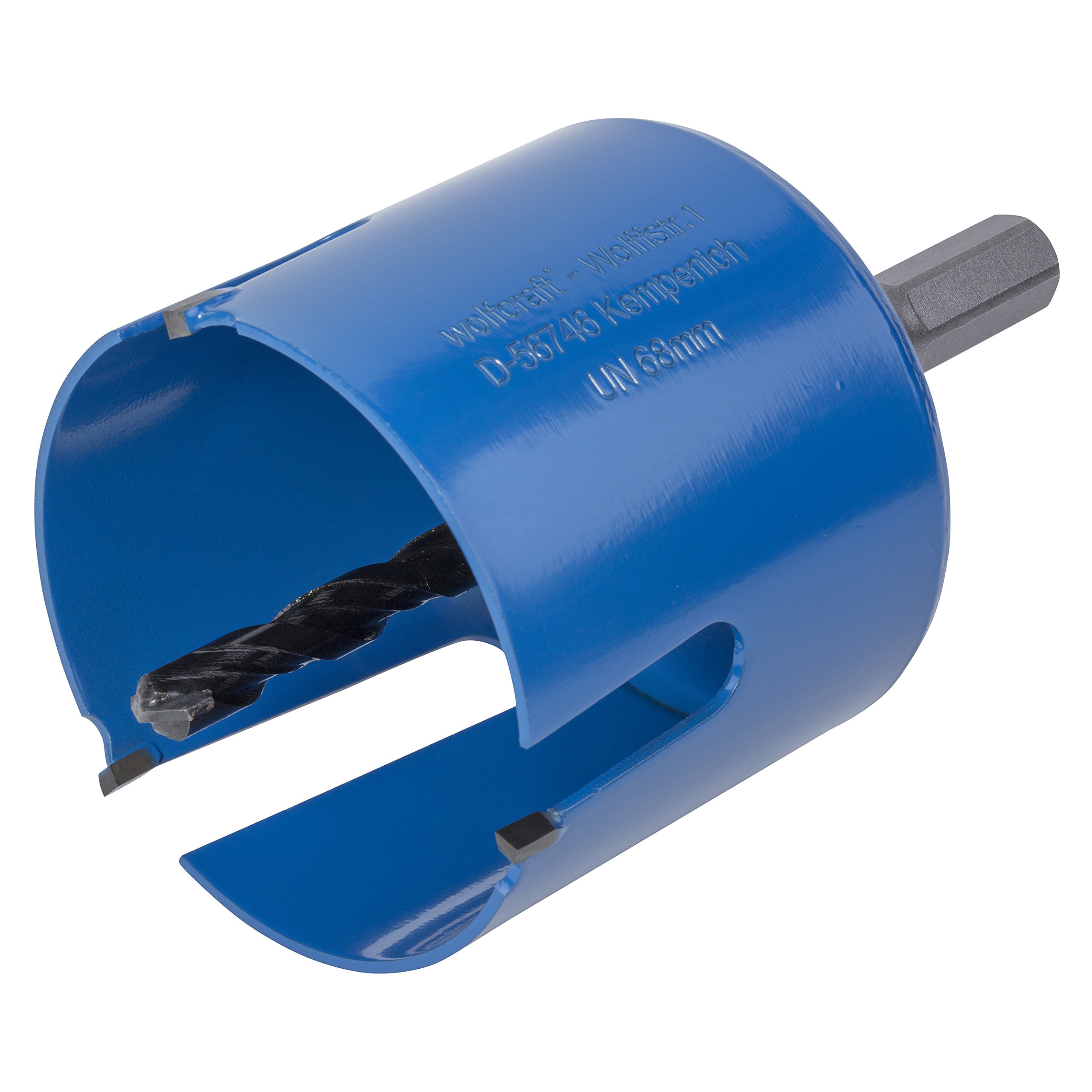 wolfcraft Universal Hole Saw with Mandrel, Pre-Assembled I 3882000 I Universal use in a Wide Range of Materials, Cutting Depth 60 mm โ image 1