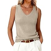 ANRABESS Womens Wool Blend Tank Tops V Neck Sleeveless Sweater Business Casual Work Knit Shirts Slim Fit 2026 Summer Outfits
