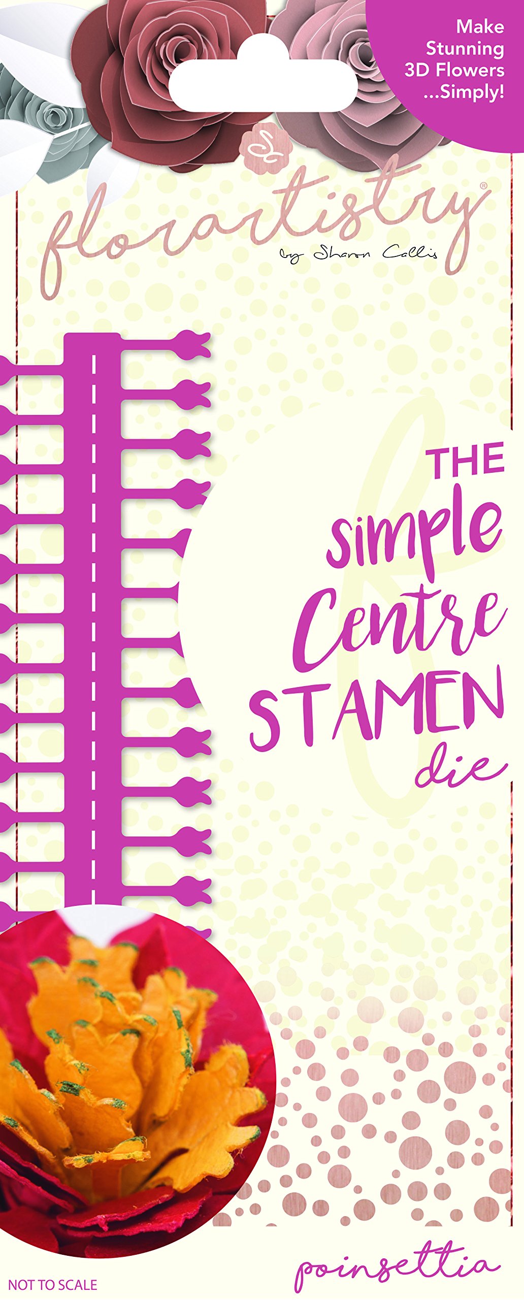 Florartistry Stamens Die-Poinsettia, Metal, Brown, 25.8 x 11.2 x 0.5 cm