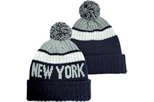 CHALSIA Baseball Team City Beanie, Cuffed Knit Soft Headwear for Women Men Youth, Sports Stylish Winter Hat, Gift for Fans