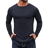 COOFANDY Crewneck Sweaters for Men Slim Fit Long Sleeve Pullover Sweater Ribbed Knitted Lightweight Tops