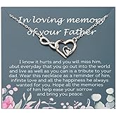 PLITI Father Memorial Necklace - Sympathy Gift for Loss of Father - Infinity Pendant in Loving Memory