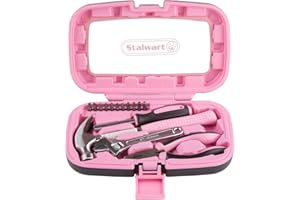 Stalwart 75-HT2015 Pink Tool Kit Household Car & Office, 15-Piece