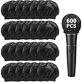 KEJJNYER 600 Pcs Disposable Microphone Covers Non Woven, Microphone Cover Disposable, Microphone Cover Windscreen Protective Cap for Microphone
