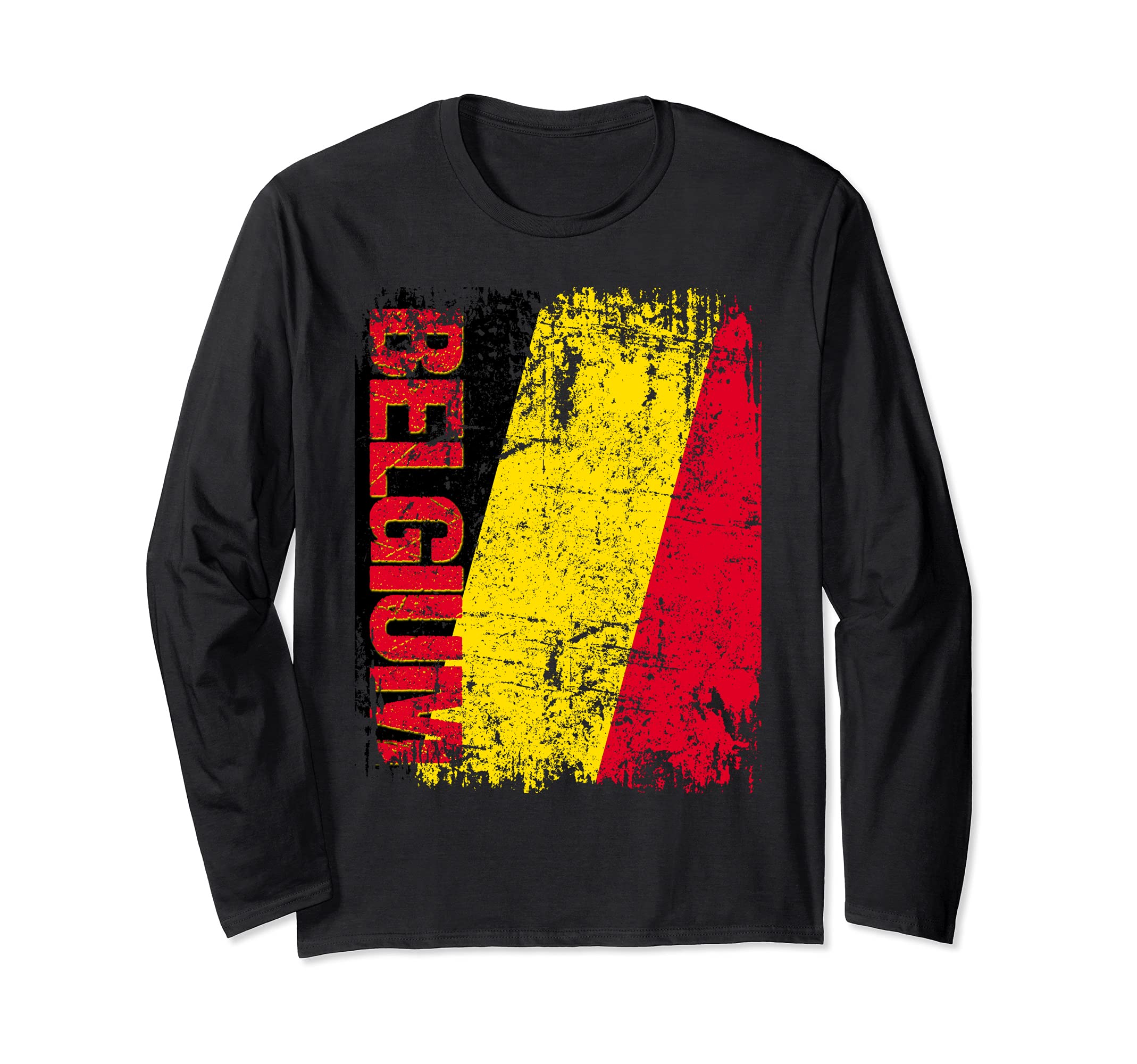 BELGIUM Flag Vintage Distressed BELGIUM Long Sleeve T-Shirt