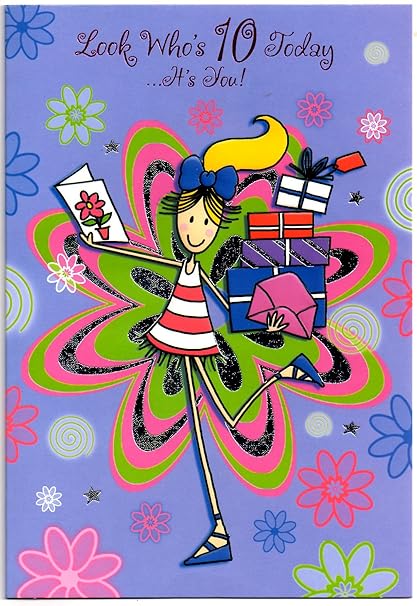 Biglietto Di Auguri Per Bambina Di 10 Anni In Lingua Inglese Amazon It Cancelleria E Prodotti Per Ufficio