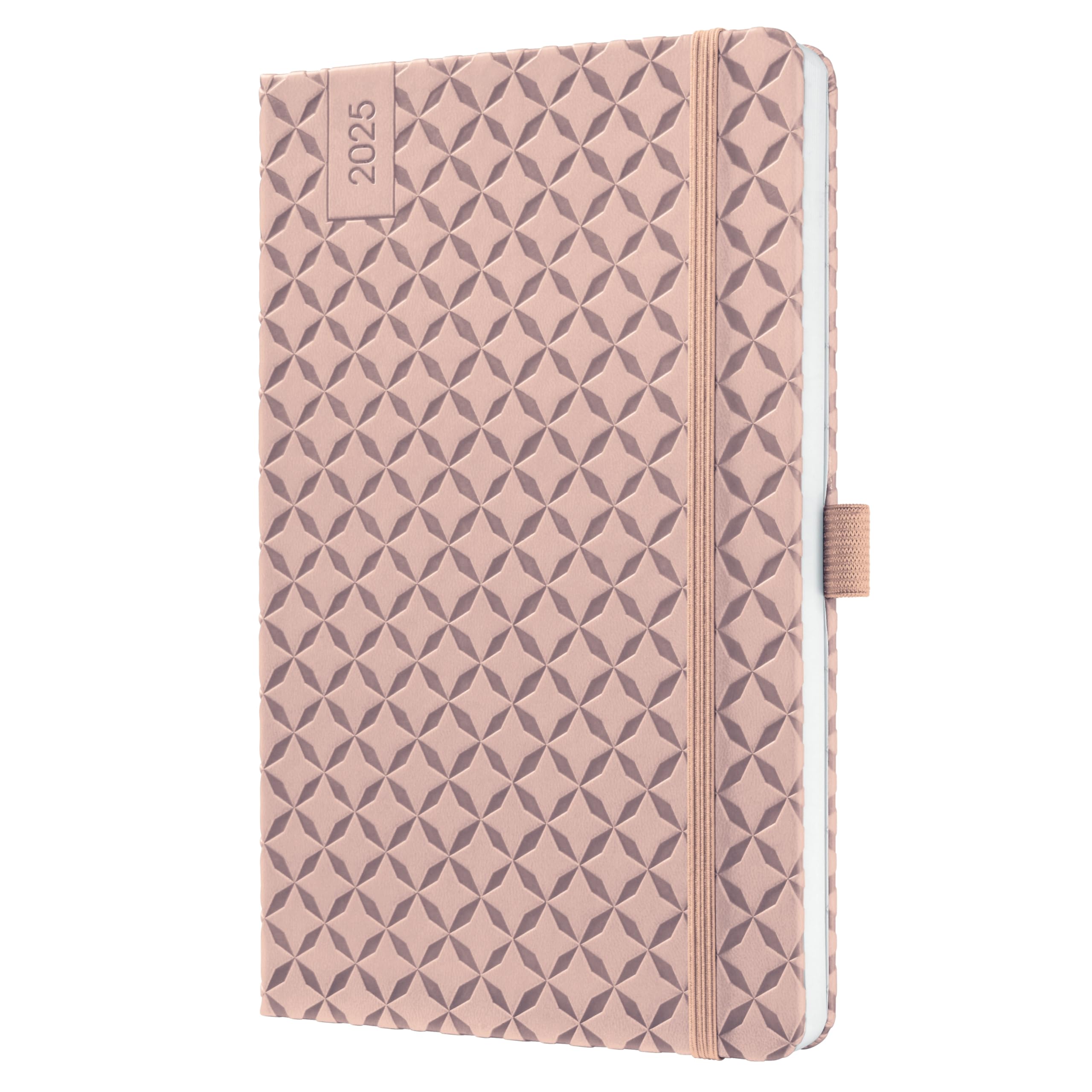 SIGEL J5131 Jolie Weekly Planner 2025, hardcover, 13,5 x 20,3 cm, 174 Pages, Rose