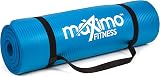 Maximo Fitness Exercise Mat 183cm x 60cm 12mm Thick Blue Non Slip view 1